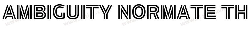 Ambiguity Normate Th字体转换